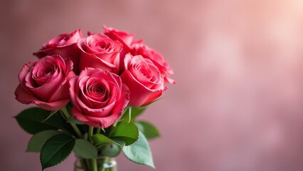Fototapeta premium Mother's Day flower gift, bouquet of roses, heartfelt gift, floral arrangement, love and appreciation