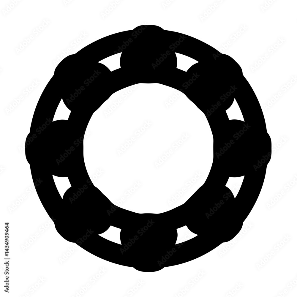 Poster geometric abstract black and design of transparent . interlocking circular patterned ring and negati