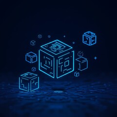 Neon Genesis Cubes AI Generated