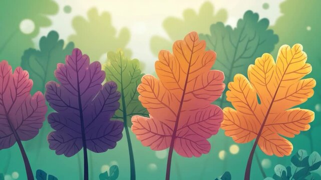 Colorful Autumn Leaves in a Forest