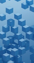 Azure Cube Cascade AI Generated