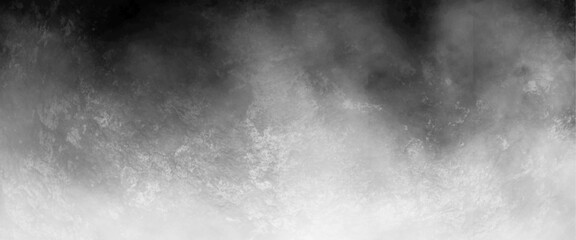 Vector abstract gray smoke on black color splashed watercolor textured background