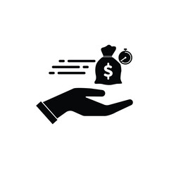 easy instant credit, loan payment, fast money icon, finance thin line symbol for web and mobile phone on white background