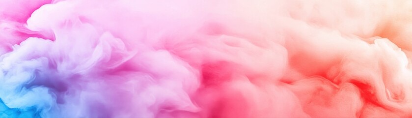 A vibrant display of swirling pink and blue smoke, creating an abstract and dreamy atmosphere.