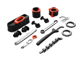 Mountain Bike Chain Tool Kit for Efficient Repairs - Isolated on White Background