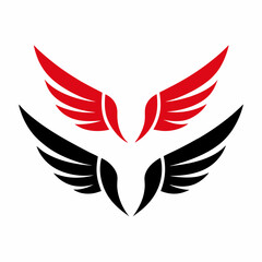 Different set of wings logo vector on white background