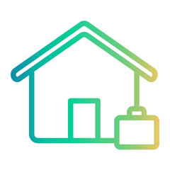 home Line Gradient Icon