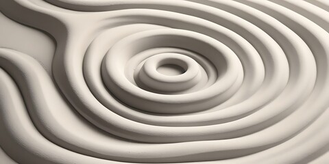 Obraz premium Elegant beige 3D wave pattern with dynamic swirling lines, creating a smooth flowing surface ideal for luxury design, modern backgrounds, and sophisticated visual artworks 