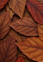 Autumn's Ember Embrace: A Tapestry of Leaves AI Generated