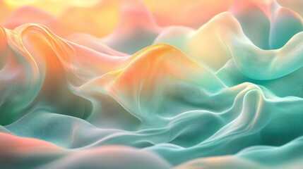 Obraz premium Ethereal Textures of Flowing Fabric in Soft Pastel Colors