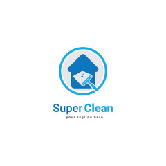 Creative cleaning service logo vector template