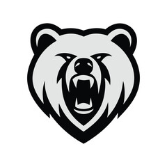 Powerful Bear Head Logo Design