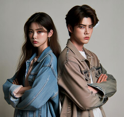 portrait of a young couple -Generative AI