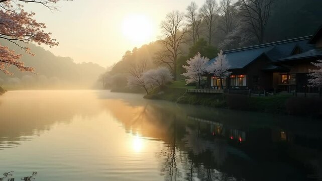 Golden Morning in Yufuin
