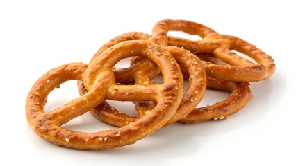 Macro Shot of Golden Baked Pretzels