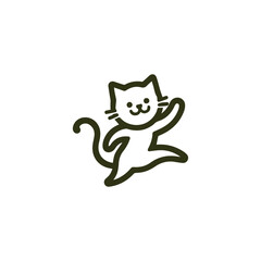 Cat dancing logo