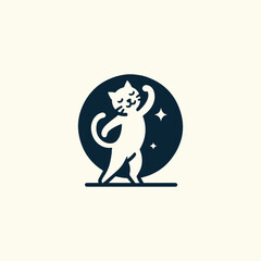 Cat dancing logo