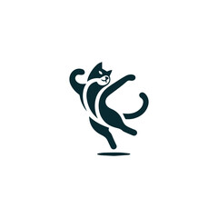 Cat dancing logo