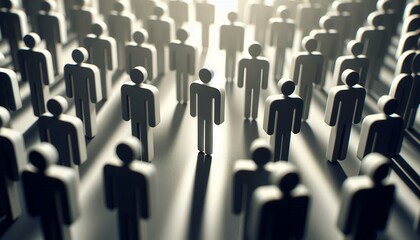Obraz premium Hand Picking Person from Team Concept for Leadership and Recruitment.