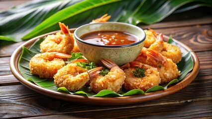Succulent prawns coated in a sweet and crunchy coconut exterior