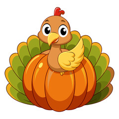 Thanksgiving Turkey in the pumpkin
