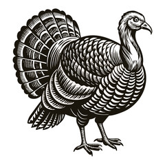 Turkey silhouette vector illustration
