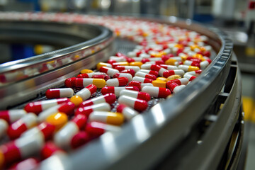 "Hand holding a tray filled with assorted pills, focused on varied shapes and colors, against a white background."