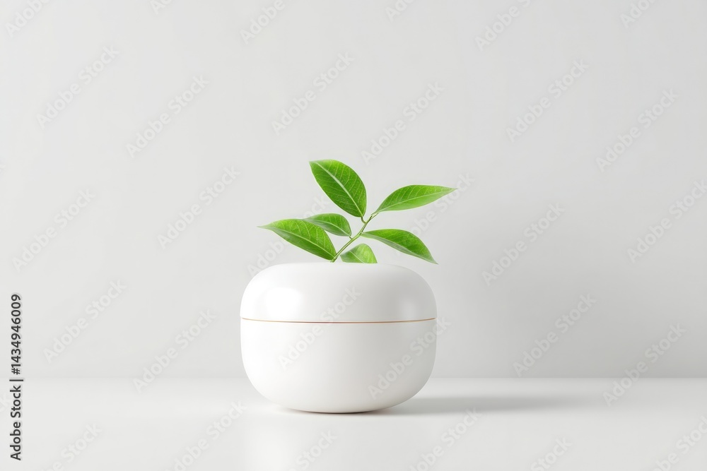 Poster minimalistic 3d home decor object isolated on white background with ample copy space