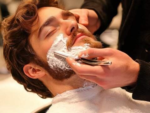 Men's Barber Shaving Experience Professional Grooming and Beard Care