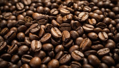 Obraz premium Coffee beans top view background 1