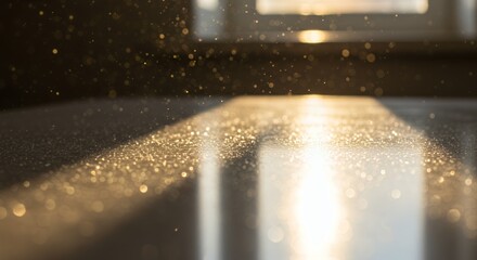 Golden Dust Motes Dance in Sunlight