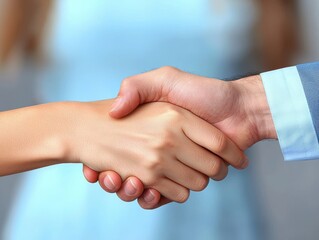 Professional Handshake Symbolizing Agreement and Partnership