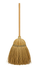 Traditional Broom with Wooden Handle - Cleaning Supplies Illustration