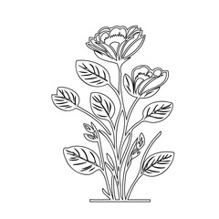 Elegant floral illustration with delicate linework and subtle botanical details