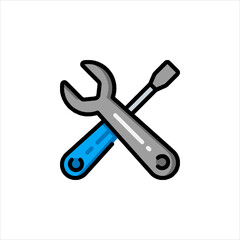 wrench and screwdriver