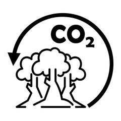 carbon capture Line Icon