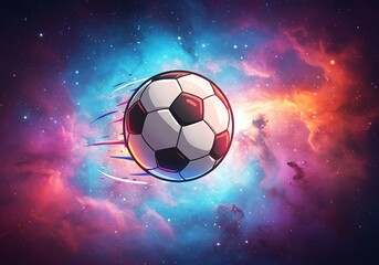Fototapeta premium Cosmic Kick-Off AI Generated