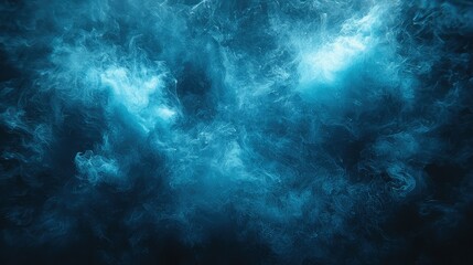 Fototapeta premium Deep blue smoke clouds create an ethereal and dramatic effect.