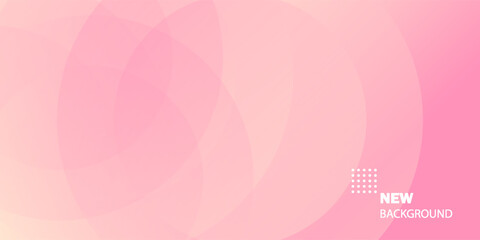 Minimalist banner background, pastel colorful, pink and yellow gradations. Circle effect style geometric, abstract background