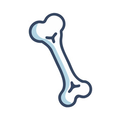 Cartoon bone illustration against black background for pet products