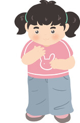 귀여운 표정의 여자아이