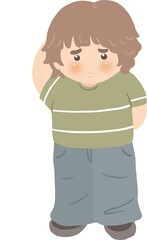 미안한 표정의 남자아이