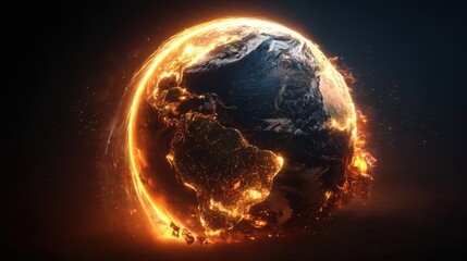 Earth on Fire and Burning Down
