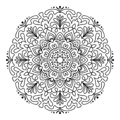 Hand-Drawn Mandala Design for Spiritual Coloring Pages Tattoo Art and Meditation Posters