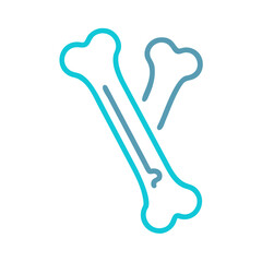 Graphic illustration of bones on a black background space