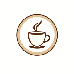 Coffee cup vector graphic design hot drink cafe shop restaurant logo icon illustration design 100