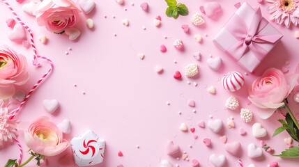 Mother's Day Candy Background: Melting Sweet Affection, Sketching a Colorful Picture of the Interweaving of Warm Romance and Grateful Feelings on Mother's Day