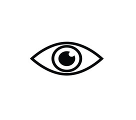 Eye Icon: Minimalist Human Eye Symbol for Design Projects