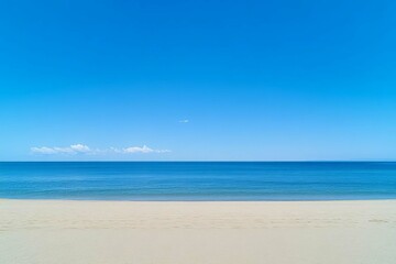 tropical beach with blue sky, beach, sea, sand, water, ocean, sky, island, tropical, summer, coast, landscape, vacation, travel, nature, shore, holiday, wave, bay, clouds, paradise, blue, seascape, co