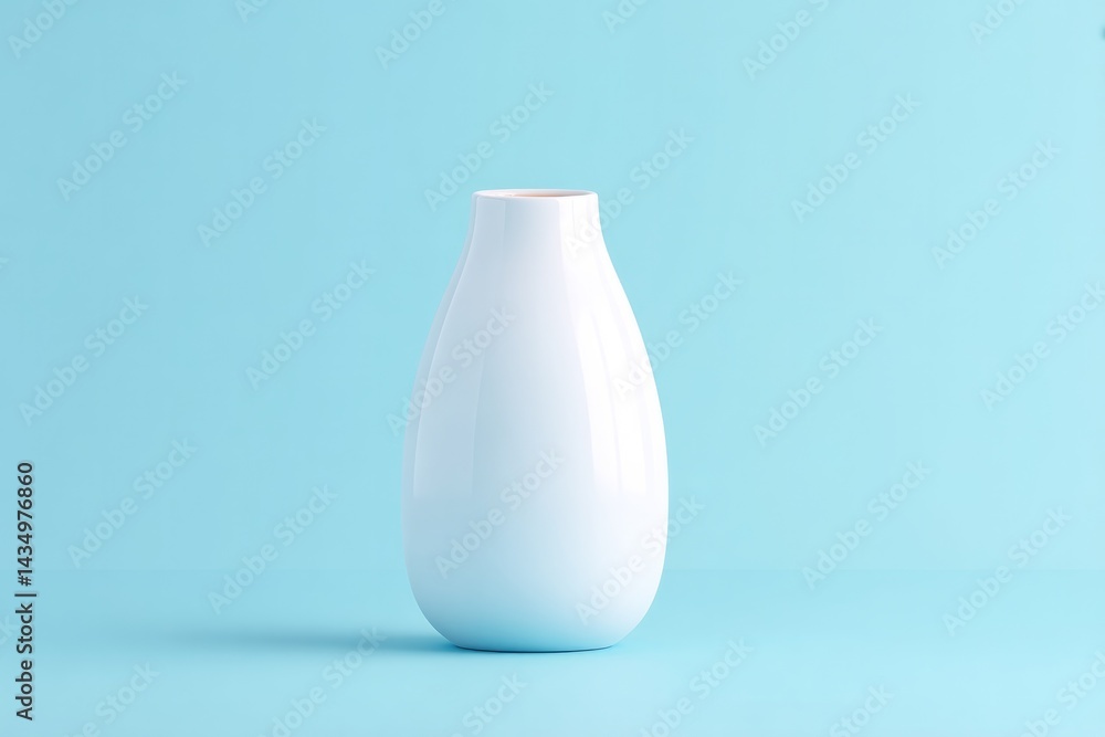 Poster capture single 3d home decor object against smooth solid color background